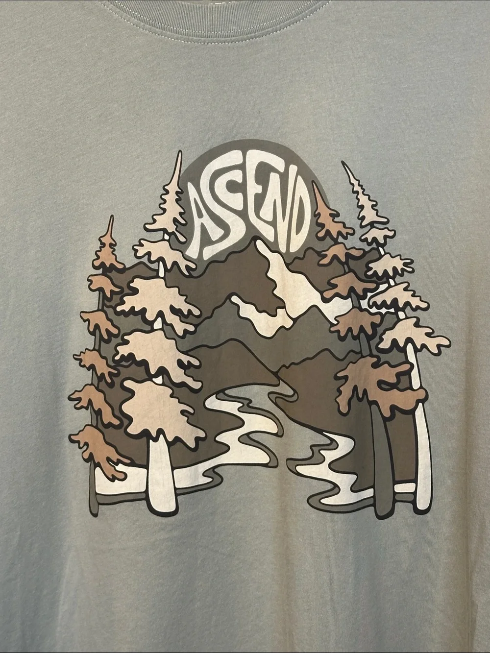 Ascent Olive Green Long-Sleeve Graphic Tee
